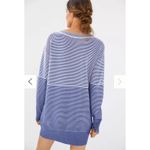 Anthropologie  Daily Practice Knit Tunic Dress Blue Stripe, Cotton, XL Photo 2