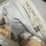 Rag and Bone  White Jeans Size 28 Women's Nina High-Rise Ankle Flare Raw Hem Photo 9