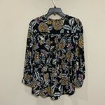 Ba&sh  Vlaska Lady Shirt Blouse Size 2 US 8 Black Multi-color Paisley Bash Photo 6