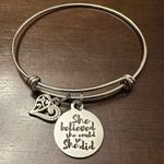 Brand new “she believed” bracelet Silver Photo 2