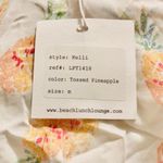 BeachLunchLounge Top M NWT Pineapple Print Tie Summer Vacation Beach Pool Swim Photo 5