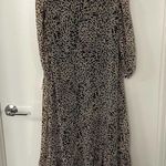 ZARA  NWOT Cheetah Print Pleated Maxi Dress Size Small Photo 1