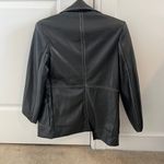 We Wore What  Faux Leather Overshirt White Stitching  Photo 2