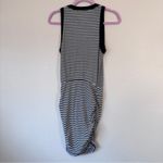 N: Philanthropy Black White Striped Ruched Mini Dress Womens S Nautical Ruched Photo 10