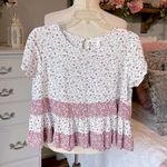 Planet Gold Ruffle Tier Floral Top Peasant Photo 0