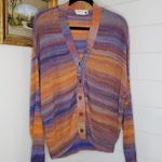 Back Beat Co Space Dye Cardigan Sunset Button Front XL/XXL Orange Photo 5