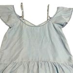 Paige  Chambray Mitzi Cold‎ Shoulder Top Hayette Wash Size XS Photo 6