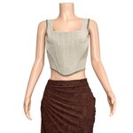 With Jean WITH JÉAN June Corset Top, Grey, Small Photo 4