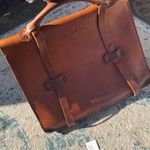 None Rustic vintage Classic Brown Leather satchel Bag Photo 13