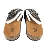 Kali Womens Sandals Open Toe Buckle Strap Footbed Faux Leather Black Size 6 Photo 2