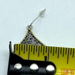 NEW REAL SIMPLE drop dangle open mesh pattern gold and silver fashion earrings Photo 11