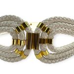 Roberto Cavalli Vintage 80's  M / 37"  Woven Braided Gold Accent Wide Belt Photo 2