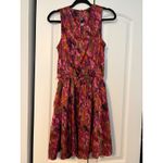 Evereve Floral Print Sleeveless Tie Waist Midi Dress Women's Size M Photo 7