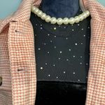 Bagatelle Women's SzL Jacket Plaid Peach White Cropped Button Front Super Soft Photo 8