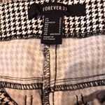 Forever 21 Houndstooth Check Trousers Black and White Skinny Ankle Pants Size S Photo 5
