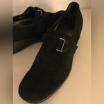 Aquatalia women black suede wedge shoes US 8 Photo 5
