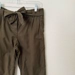 J.Crew [] Olive Green City Fit Straight Leg Utility Pants Belted Roll Tab Size 4 Photo 6