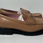 Free People Liv Camel Penny Leather Loafer Shoe Photo 7