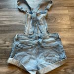Celebrity Pink Light Blue Denim Overalls Photo 2