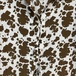 Holiday By Emma Mulholland Women’s Cow Print Button Up Shirt Size XS Cowgirl White Photo 2