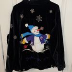 Quacker Factory Black Jean Jacket with Purple Embellishments Size 1X Photo 3