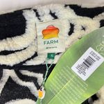Farm Rio NWT  Wool Blend Wild Hearts Tie-Belt Fleece Coat Size XL Black White Photo 11