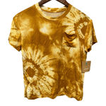 Bixby Nomad Tie Dye Pocket T Shirt Mustard Yellow Size L 12 14 Boxy Streetwear Photo 0