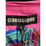 CHAOUICHE Women's Flower Skirt Ruched Hot Pink 3D Flower Mini Party Resort Small Photo 4