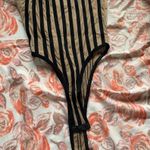 House Of CB mesh bodysuit black nude stripes NEW! Photo 2