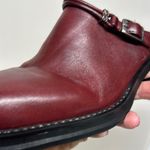 Baretraps Burgundy Leather Mules with Chunky Sole Photo 5