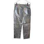 Lucky Brand Lucky‎ Brand Women's Jeans 90s Loose High Rise Metallic Crop Shiny Silver 4/27 Photo 6