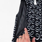 Kate Spade  Mackenna Black White Bow Print Dress Size 0 Sleeveless A-Line Dress Photo 9