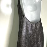 Solace London Piaggi V Neck Maxi Halter Dress Gunmetal Metallic Gray 4 Photo 6