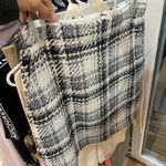 Loft  Black and white plaid mini skirt Sz 0 wool #miniskirt Photo 0