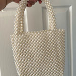 Pearl Beaded Purse Handbag White Photo 0