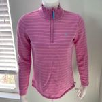 Vineyard Vines  pink striped quarterzip pullover sweatshirt Photo 0