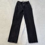 Abercrombie & Fitch Abercrombie Ultra High Rise 90s Straight Jean Black Photo 1