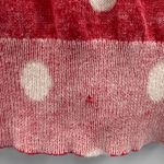 LC Lauren Conrad  Red and White Polka Dot Burnout Sweater Medium Photo 14