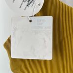 Kulani Kinis Bikini Top Medium NWT Crop Ribbed Mustard Swim Beach Rib Resort Photo 7