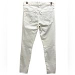 MOTHER Looker Ankle Fray Distressed in Little Miss Innocent Ivory White Size 26 Photo 2