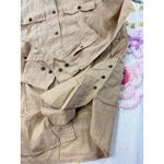 J.Crew  Tan Utility Button Front Shirt Long Sleeve 100% Cotton Size 4 Photo 4