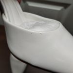 QIY Women's Size 10 White Pointed Closed Toe Ankle Strap Stiletto Heels 4" Photo 4