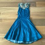 Milano Formals  Teal Beaded Mermaid Formal Dress Size 8 Photo 0