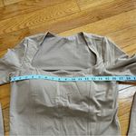 Alo Yoga Soft Sculpt Long Sleeve Corset Crop Top Taupe Sz L Photo 5