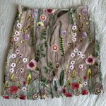 Mini Skirt with Floral Embroidery Pink Photo 0