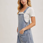 GRACE LILLY Ava Denim Overall Dress Blue Size M Photo 1