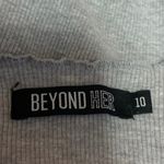 Beyond Her Gray Rib Knit Sleeveless Scalloped Cami Camisole Crop Tank Top Sz 10 Photo 2