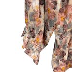 Aritzia Wilfred Sensibility Long Sleeve Wheat/basalt Grey Floral Blouse size L Photo 4