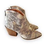 Beast Fashion LA Reptile Print Ankle Boot Women’s Size‎ 5.5 Bootie Western Look Gray Photo 0