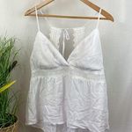No Boundaries  White Lace Trim Sleeveless Halter Top XXXL Photo 0